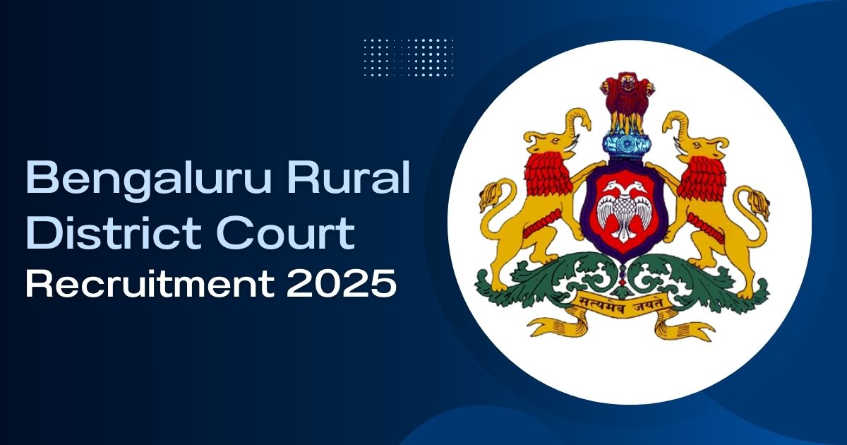 Bengaluru Rural District Court Recruitment 2025