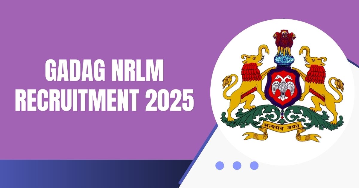 Gadag NRLM Recruitment 2025